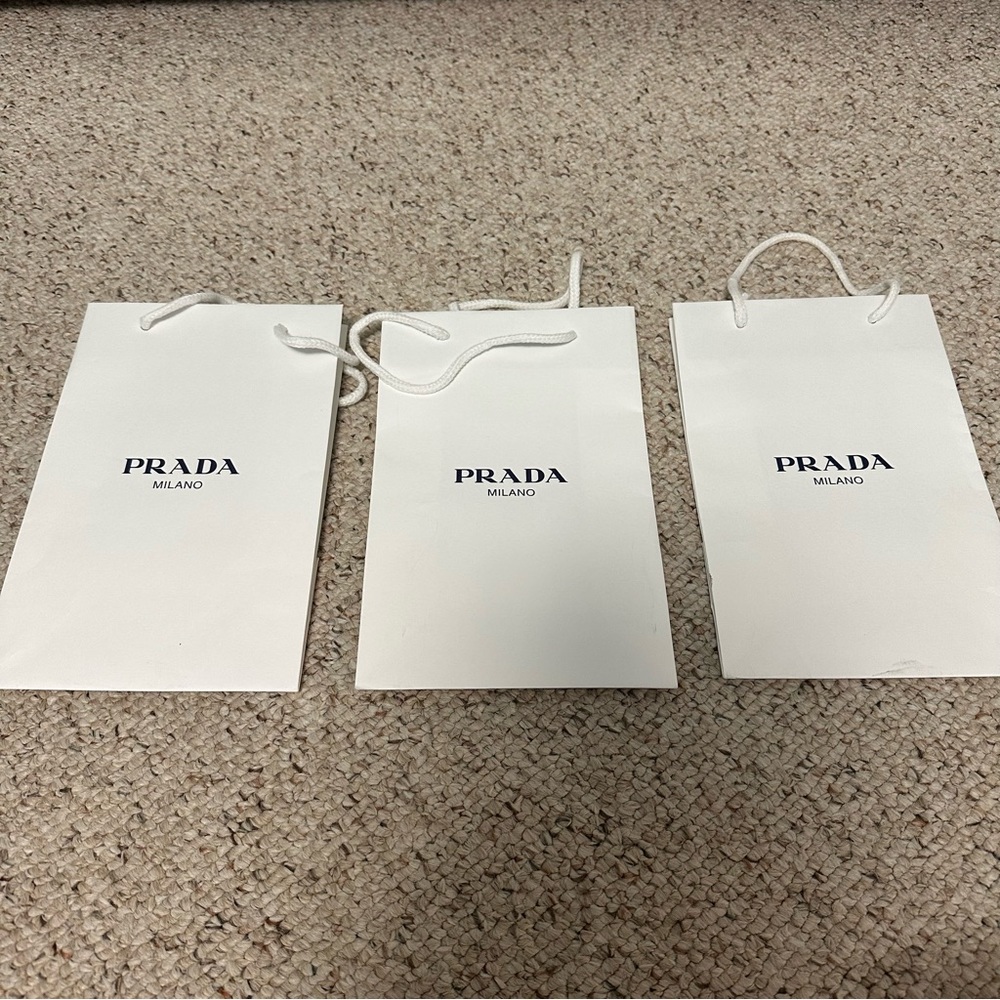 3 Prada Gift Shopping Tote Bag Set
